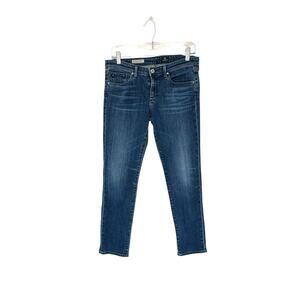 AG Adriano Goldschmied Dark Wash The Stevie‎ Ankle Slim Straight Leg Size 29